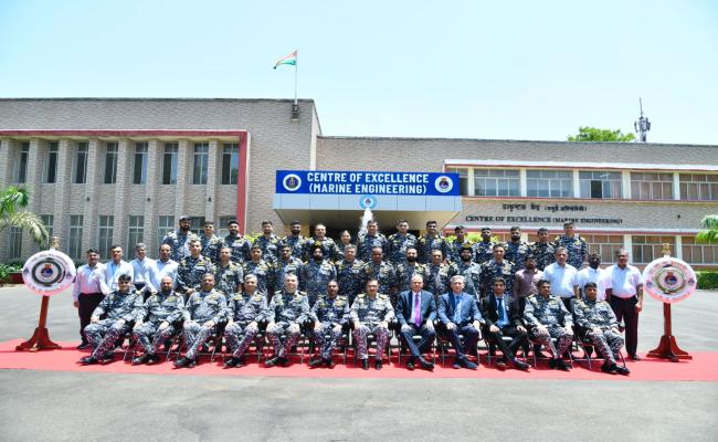 REAR ADMIRAL VIKAS CHAWLA REVIEWS INS SHIVAJI, FELICITATES MAIDEN MARINE PROPULSION COURSE GRADUATES