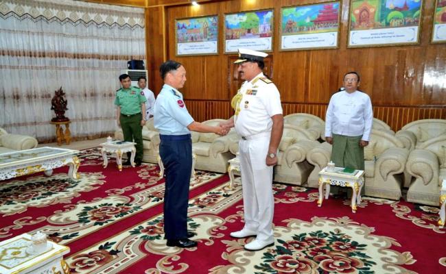 DURING HIS ONGOING VISIT TO MYANMAR, CNS CALLED ON H.E. GENERAL HTUN AUNG, MINISTER OF DEFENCE OF MYANMAR