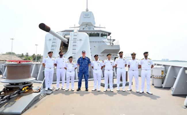 A MEDIA TEAM FROM DTE OF PUBLIC RELATIONS OF MOD VISITED NAVAL DOCKYARD WNC ON 09 JUL 25