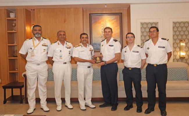 VICE ADMIRAL LOCHAN SINGH PATHANIA HOLDS TALKS WITH FRENCH HYDROGRAPHIC CHIEF ON BILATERAL COOPERATION