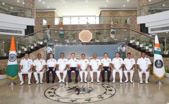 VICE ADMIRAL LOCHAN SINGH PATHANIA HOLDS TALKS WITH FRENCH HYDROGRAPHIC CHIEF ON BILATERAL COOPERATION