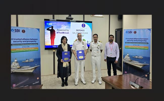 भारतीय नौसेना और एसबीआई ने वित्तीय सुरक्षा बढ़ाने के लिए हाथ मिलाया