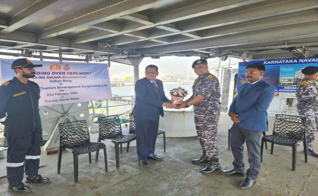 INDIAN NAVY HANDED OVER EX INS GULDAR TO MTDC