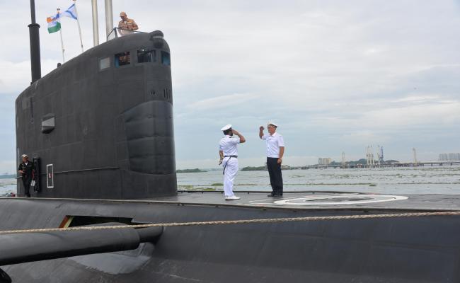 Russian Naval Submarine Ufa Arrives at Kochi