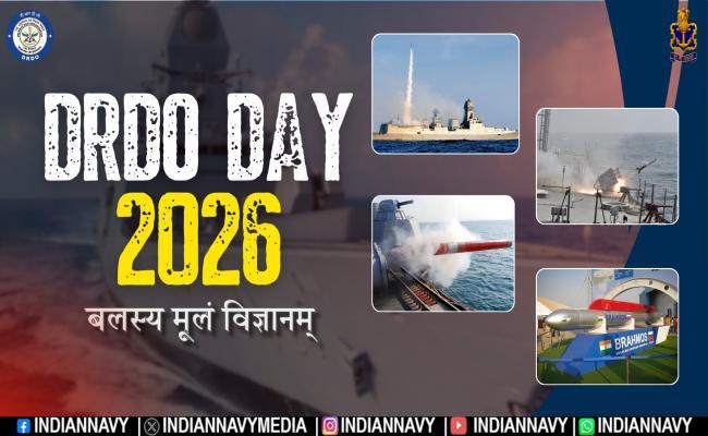 Warm Greetings from the Indian Navy to DRDO on 68th Raising Day