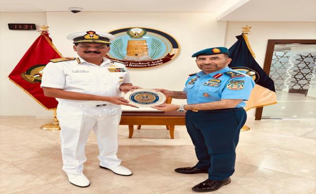 Admiral Dinesh K Tripathi CNS, during his visit to National Defence College