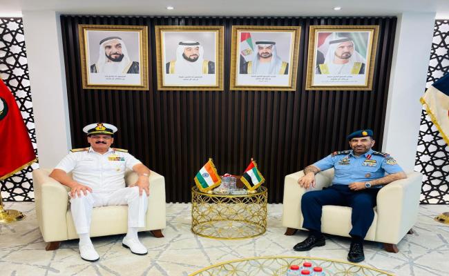 Admiral Dinesh K Tripathi CNS, during his visit to National Defence College