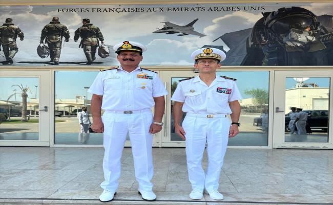 Admiral Dinesh K Tripathi CNS visited the Joint Forces Command of French Forces in UAE ALINDIEN