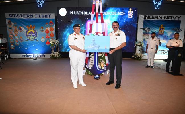Admiral Dinesh K Tripathi CNS Hosted a Deck Reception Onboard INS Vishakhapatnam at Dubai on 23 October 2024.