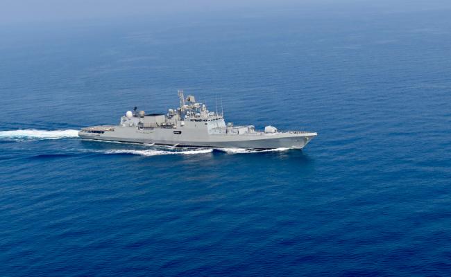 IndianNavy ships and aircraft along with EU Naval 