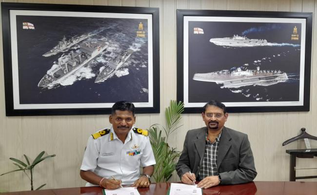 NHQ/DCP Signed a Landmark MoU with Gitam Deemed University, in Esteemed Presence of Rear Admiral Aditya Hara, ACOP(AC)