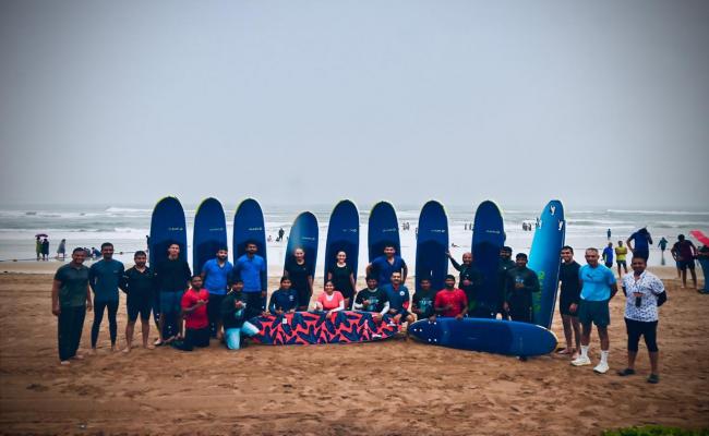 Adventure, fitness & fun on the waves! Personnel & families of Eastern Naval Command enjoyed a thrilling day at the Surf Camp.