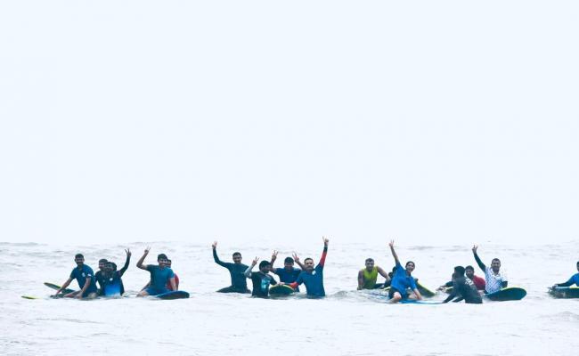 Adventure, fitness & fun on the waves! Personnel & families of Eastern Naval Command enjoyed a thrilling day at the Surf Camp.