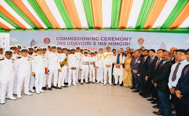 COMMISSIONING OF INS UDAYGIRI AND INS HIMGIRI 