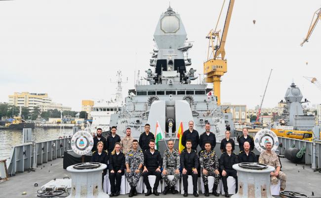 Prior arrival at Mumbai, the ship engaged in a PASSEX with INS Teg of IndianNavy on 10 September 2025. The exercise validated communication procedures and included surface firing and integral helicopter operations. The Commanding Officer of the ship called on the CSO (Ops) WNC on 12 September 2025 and discussed avenues for enhancing mutual maritime cooperation between the navies. The visiting ship’s harbour activities in Mumbai included social engagements, cross deck visits and a friendly football match. Th