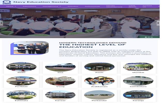 Launch of Integrated ERP and Websites for Naval Schools 