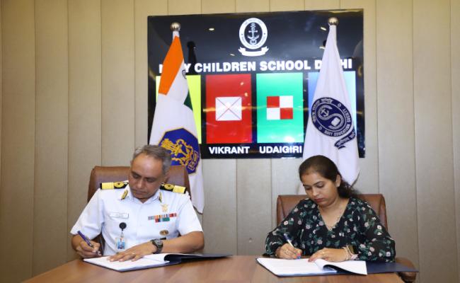 नौसेना शिक्षा समाज (नेवी एजुकेशन सोसायटी) के तहत स्कूलों के लिए ई.आर.पी. पर समझौते पर हस्ताक्षर