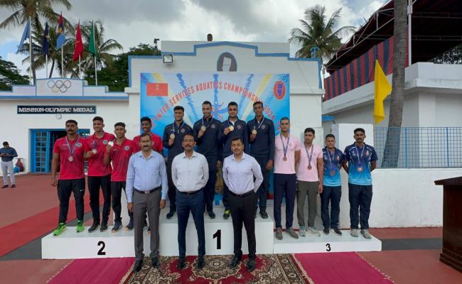 Congratulations to The Indian Navy Swimming Team for Lifting The Winners Trophy in 73rd Inter Services Swimming Championship Held at MEG and Centre