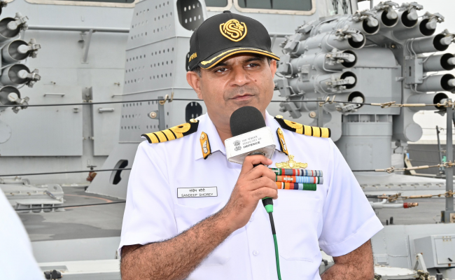 A MEDIA TEAM FROM DTE OF PUBLIC RELATIONS OF MOD VISITED NAVAL DOCKYARD WNC ON 09 JUL 25
