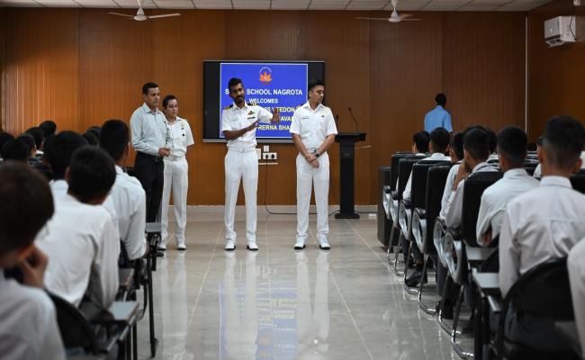 INDIAN NAVY CONDUCTS MOTIVATIONAL SCHOOL VISITS FOR NAVY DAY 2025.