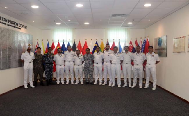 Indian Naval Ship Shivalik Departs Singapore