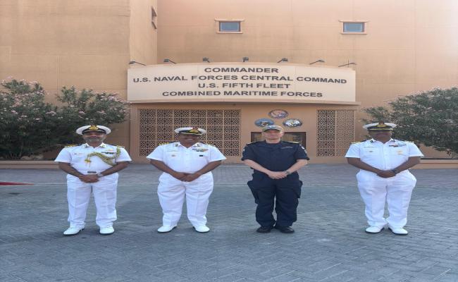Indian Navy's First Training Squadron  Departs Manama, Bahrain