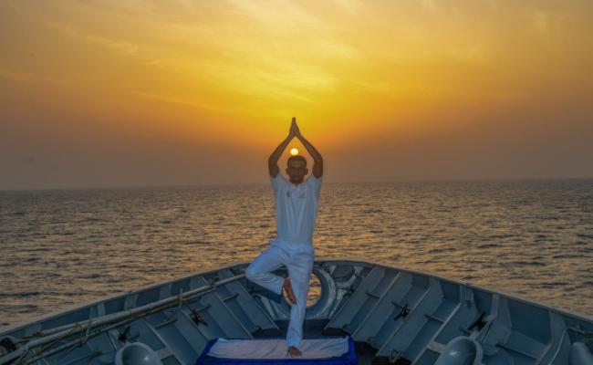 10th International Day of Yoga Celebrated at Western Naval Command