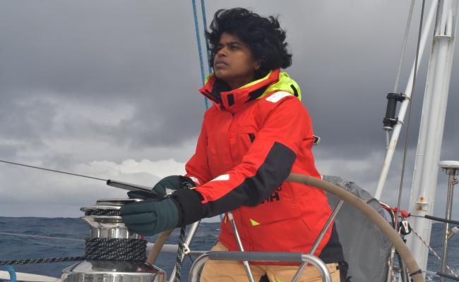 The Indian Navy is all set to welcome the triumphant crew of Navika Sagar Parikrama II on successful completion of circumnavigation of the Globe onboard Indian Naval Sailing Vessel Tarini.  Accomplishing this rare feat in double-handed mode, Lt Cdr Roopa A and Lt Cdr Dilna K are set to touch the shores of Goa on 29 May 2025. This extraordinary sailing expedition was flagged off from Naval Ocean Sailing Node, Goa on 02 Oct 24 (https://www.pib.gov.in/PressReleasePage.aspx?PRID=2061255).   The Flag-in ceremony