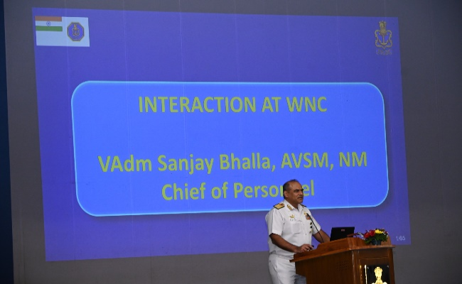 Vadm Sanjay Bhalla, Chief of Personnel, Naval HQ, Visited Mumbai