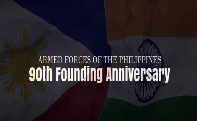 INDIAN NAVY EXTENDS WARM GREETINGS TO THE ARMED FORCES OF THE PHILIPPINES ON THEIR 90TH FOUNDING ANNIVERSARY