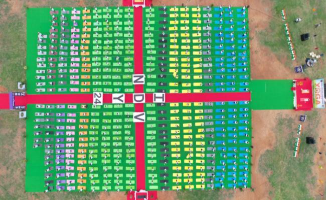 Eastern Naval Command Celebrates Yoga Day with The Theme Yoga for Self and Society