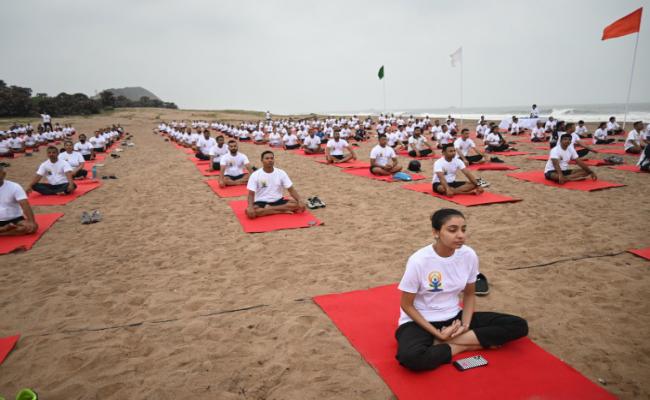 Eastern Naval Command Celebrates Yoga Day with The Theme Yoga for Self and Society