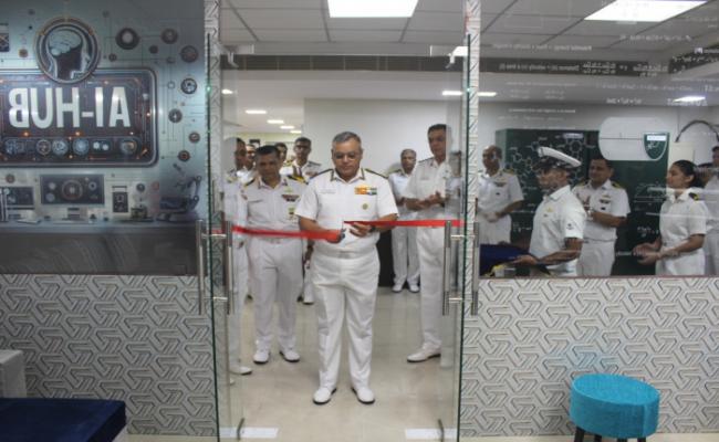 An Artificial Intelligence Experience Hub was Inaugurated by Vice Admiral Rajesh Pendharkar, FOCINC, Eastern Naval Command at The Maritime Reference Library Visakhapatnam
