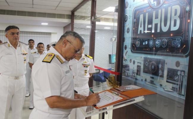 An Artificial Intelligence Experience Hub was Inaugurated by Vice Admiral Rajesh Pendharkar, FOCINC, Eastern Naval Command at The Maritime Reference Library Visakhapatnam