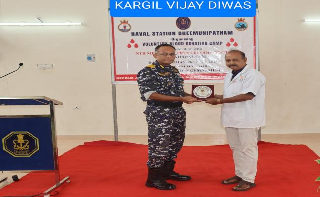 Kargil Vijay Diwas with a Blood Donation Camp at The  Naval Station Bheemunipatnam.