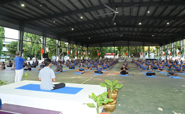 Yoga Workshop at INS Chilka