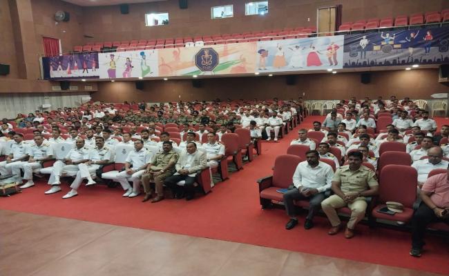 NAVAL STATION KARANJA HELD A VITAL SECURITY & CYBER AWARENESS LECTURE WITH ATS & CYBER POLICE WING, NAVI MUMBAI ON 04 MAR.
