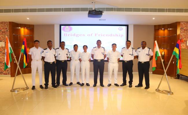 ENC celebrated National Day of Mauritius with the crew of MCGS Valiant at Visakhapatnam
