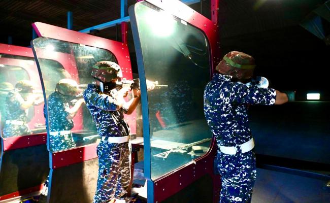 INDIA’S FIRST 75M COMPOSITE INDOOR SHOOTING RANGE ‘LAKSHYA’ WAS INAUGURATED BY VICE ADM V SRINIVAS,FOCINC SNC  AT INS DRONACHARYA, KOCHI.