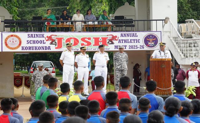 VISIT BY ENC ADMIRALS TO SAINIK SCHOOL KORUKONDA