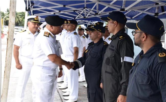 Vice Admiral Rajesh Pendharkar, FOCINC, ENC, Visited INS Karanj