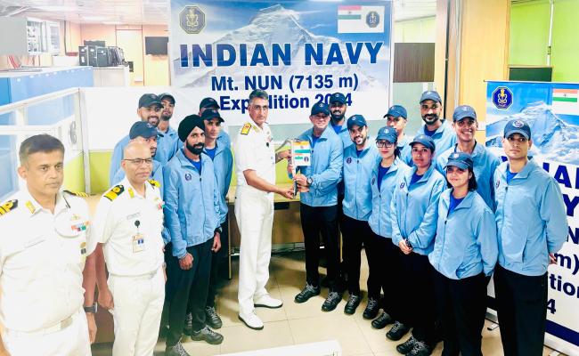 A Mountaineering Expedition to Mt Nun ( 7145m) in Ladakh was Flagged off by Radm Aditya Hara, Controller Personnel Services, on 06 Aug 24 at New Delhi.