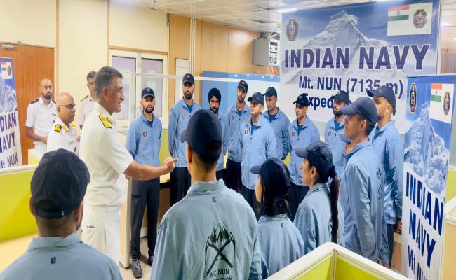 A Mountaineering Expedition to Mt Nun ( 7145m) in Ladakh was Flagged off by Radm Aditya Hara, Controller Personnel Services, on 06 Aug 24 at New Delhi.