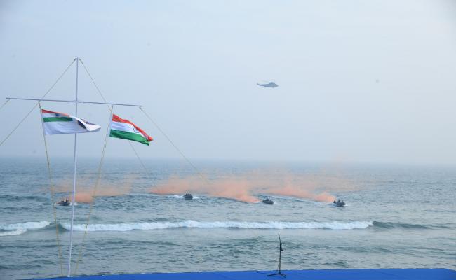 Eastern Naval Command Set to Showcase Op Demo Off RK Beach, Visakhapatnam - Final Rehearsals Completed