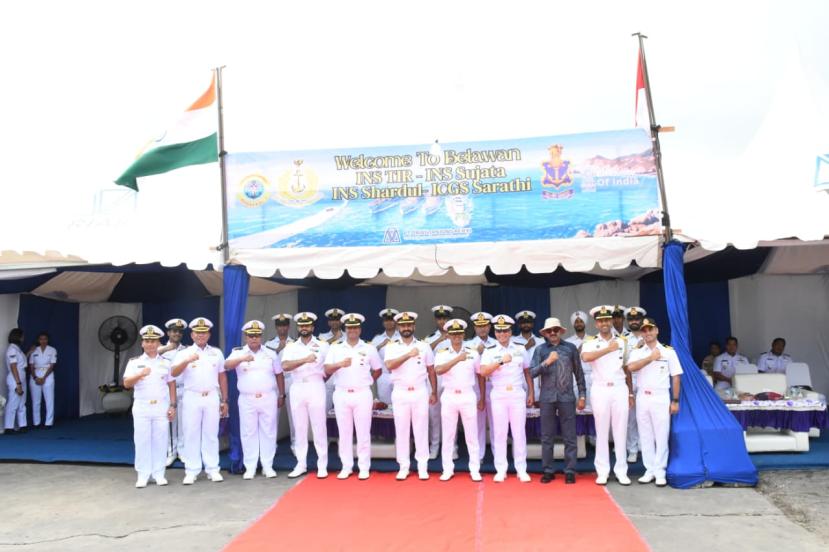 INDIAN NAVY’S FIRST TRAINING SQUADRON MAKES PORT CALL AT BELAWAN, INDONESIA