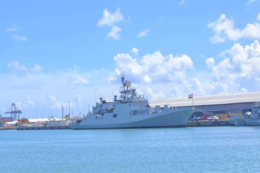 INDIAN NAVAL SHIP TRIKAND AT PORT LOUIS, MAURITIUS