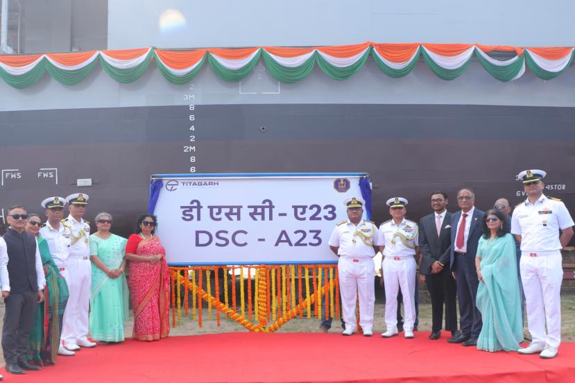 LAUNCH OF DSC A 23 (YARD 328) - FOURTH SHIP OF DIVING SUPPORT CRAFT (DSC) PROJECT