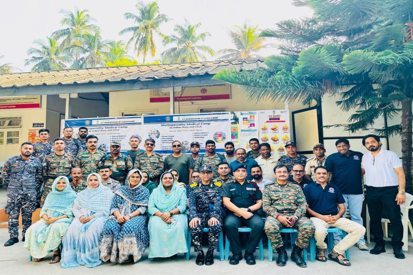 INDIAN NAVY CONCLUDES JOINT SERVICES MULTI-SPECIALITY MEDICAL CAMP AT THE LAKSHADWEEP ISLANDS